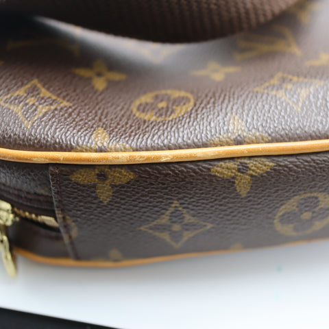 Pre-Owned #71215 Louis Vuitton Monogram Pochette Gange Waist Shoulder Crossbody Bag Brown M51870