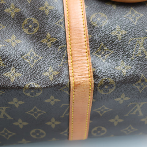 Pre-Owned #34411 Louis Vuitton Monogram Keepall 55 Travel Bag Brown M41424