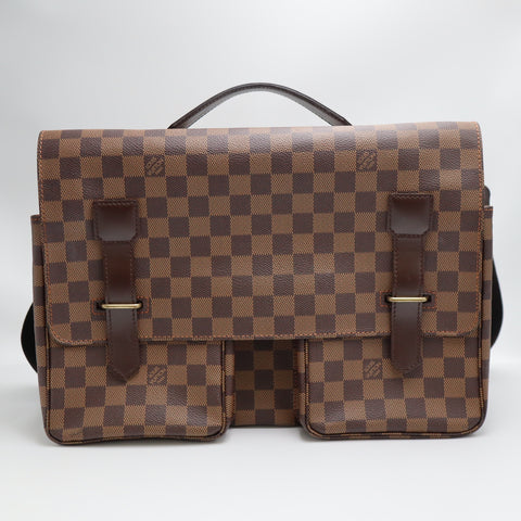 Pre-Owned #71223 Louis Vuitton Damier Broadway Crossbody Messenger Bag N42270