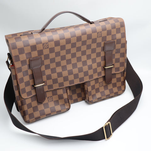 Pre-Owned #71223 Louis Vuitton Damier Broadway Crossbody Messenger Bag N42270