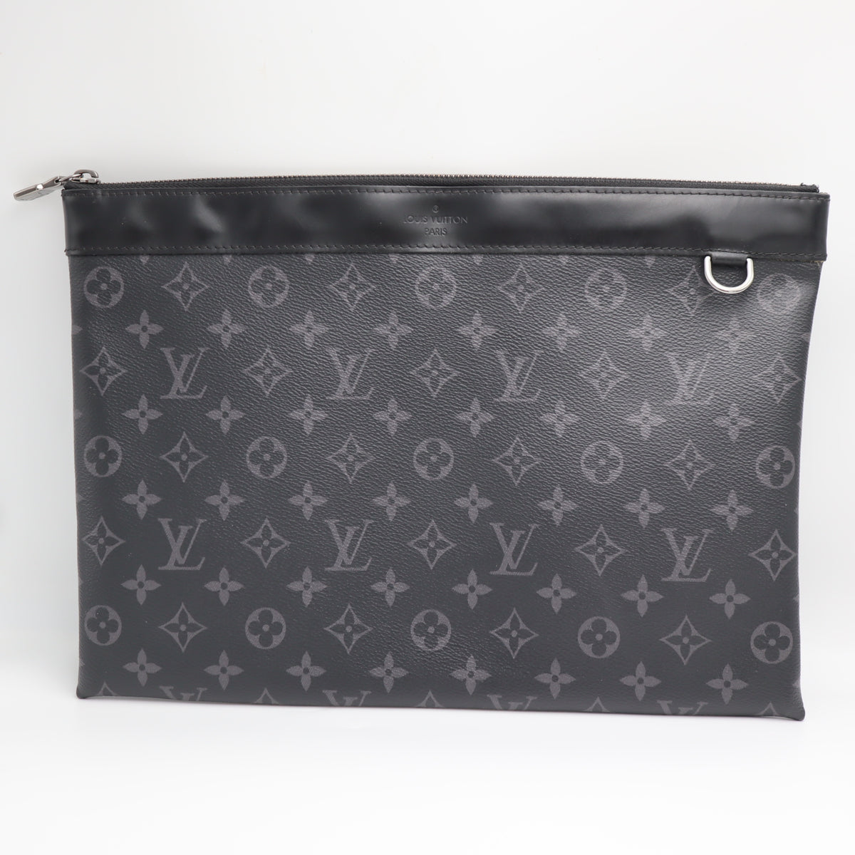 Pre-Owned #71247 Louis Vuitton Monogram Eclipse Pochette Discovery Clutch Bag M62291