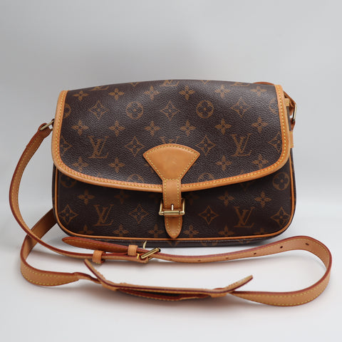 Pre-Owned #71251 Louis Vuitton Monogram Sologne Crossbody Bag Brown M42250