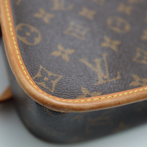 Pre-Owned #71251 Louis Vuitton Monogram Sologne Crossbody Bag Brown M42250