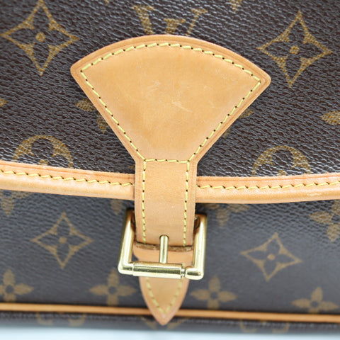 Pre-Owned #71251 Louis Vuitton Monogram Sologne Crossbody Bag Brown M42250