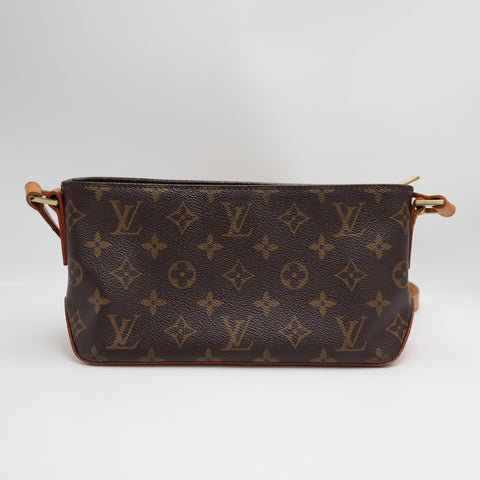 Pre-Owned #71289 Louis Vuitton Monogram Trotteur Crossbody Shoulder Bag Brown M51240