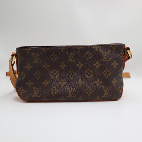 Pre-Owned #71289 Louis Vuitton Monogram Trotteur Crossbody Shoulder Bag Brown M51240