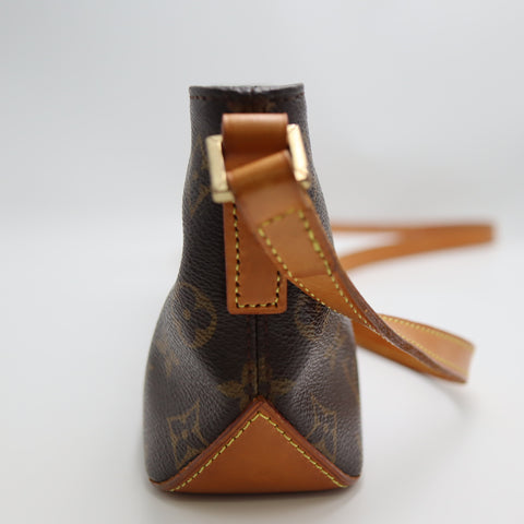 Pre-Owned #71289 Louis Vuitton Monogram Trotteur Crossbody Shoulder Bag Brown M51240