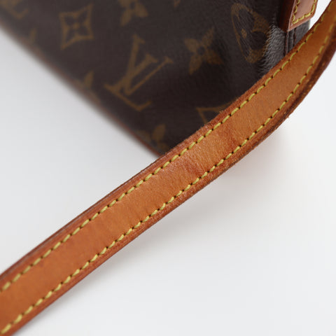 Pre-Owned #71289 Louis Vuitton Monogram Trotteur Crossbody Shoulder Bag Brown M51240