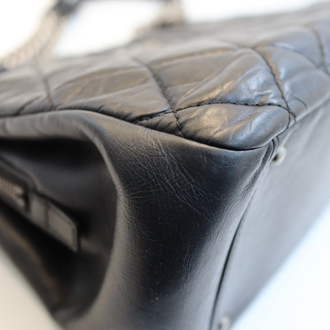 Pre-Owned #R0611 CHANEL Chain Shoulder Tote Bag Calfskin/Black CC Mark Tote Bag