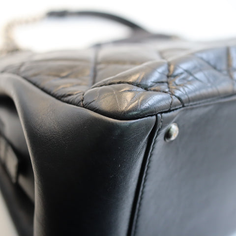 Pre-Owned #R0611 CHANEL Chain Shoulder Tote Bag Calfskin/Black CC Mark Tote Bag