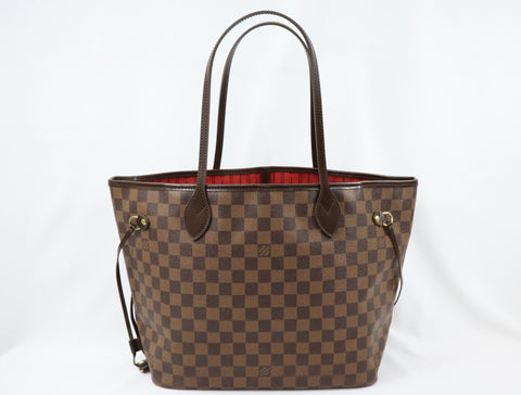 Pre-Owned #BP05232 Louis Vuitton Damier Ebene Neverfull MM Tote Bag N51105