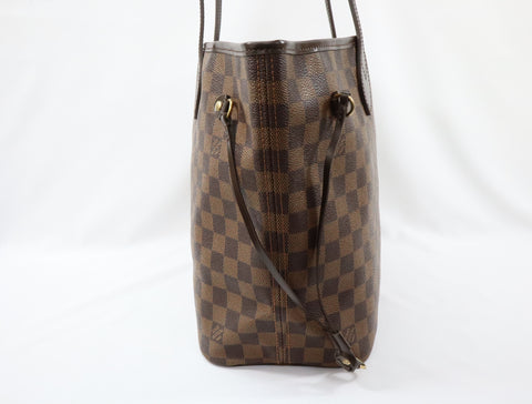 Pre-Owned #BP05232 Louis Vuitton Damier Ebene Neverfull MM Tote Bag N51105