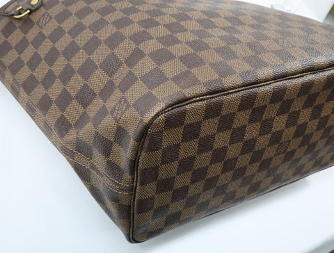 Pre-Owned #BP05232 Louis Vuitton Damier Ebene Neverfull MM Tote Bag N51105