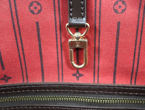 Pre-Owned #BP05232 Louis Vuitton Damier Ebene Neverfull MM Tote Bag N51105