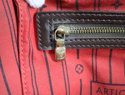 Pre-Owned #BP05232 Louis Vuitton Damier Ebene Neverfull MM Tote Bag N51105