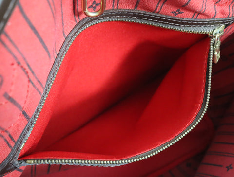 Pre-Owned #BP05232 Louis Vuitton Damier Ebene Neverfull MM Tote Bag N51105