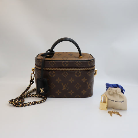 Pre-Owned #R06111 Louis Vuitton Monogram Vanity PM Shoulder crossbody hand bag 2way M45165