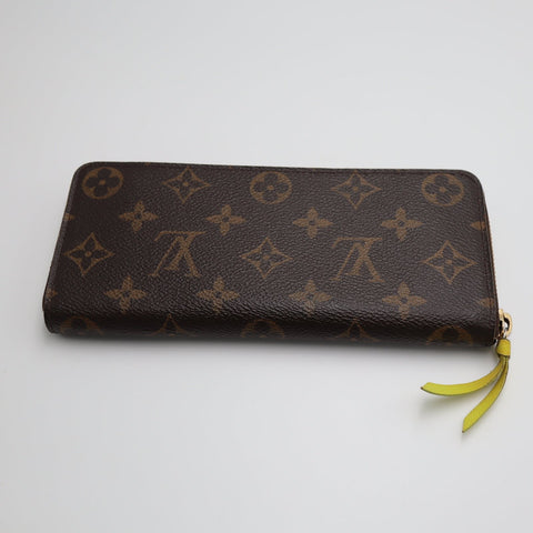 Pre-Owned #71334 Louis Vuitton Monogram Portefeuille Clemence Yellow Long Wallet M61796