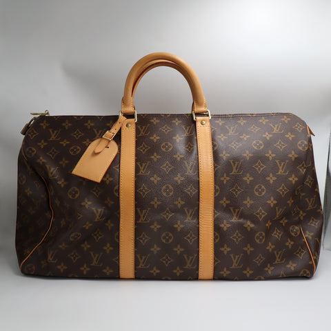 Pre-Owned #72318 Louis Vuitton Monogram Keepall 50 Travel Bag Brown M41426
