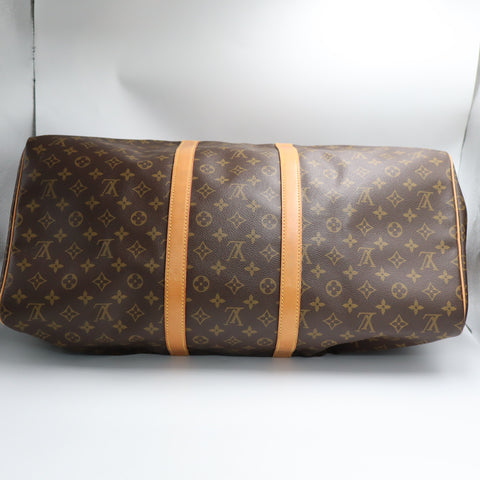 Pre-Owned #72372 Louis Vuitton Monogram Keepall 55 Travel Bag Brown M41424