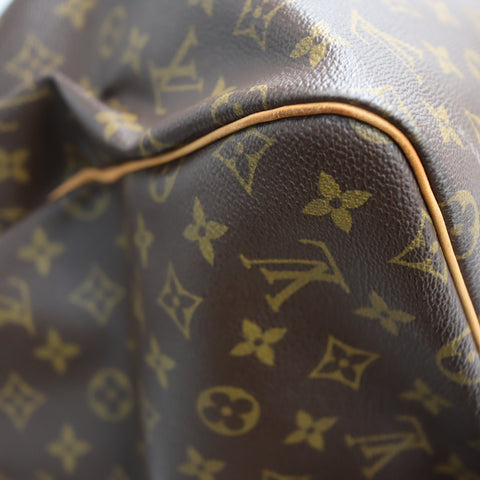 Pre-Owned #72372 Louis Vuitton Monogram Keepall 55 Travel Bag Brown M41424