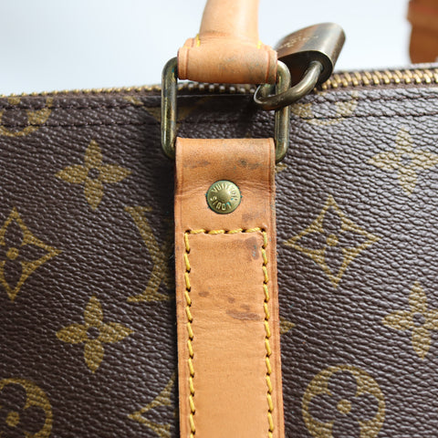 Pre-Owned #72372 Louis Vuitton Monogram Keepall 55 Travel Bag Brown M41424