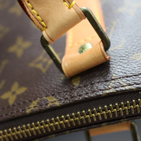 Pre-Owned #72372 Louis Vuitton Monogram Keepall 55 Travel Bag Brown M41424