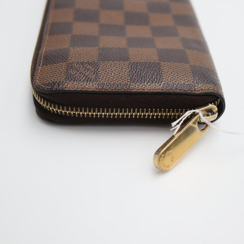 Pre-Owned #1556 Louis Vuitton Damier Ebene Zippy Wallet Long Wallet N41661