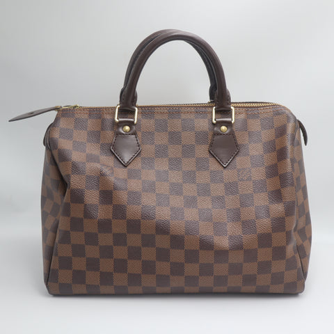 Pre-Owned #71374 Louis Vuitton Damier Ebene Speedy 30 Hand Bag N41364