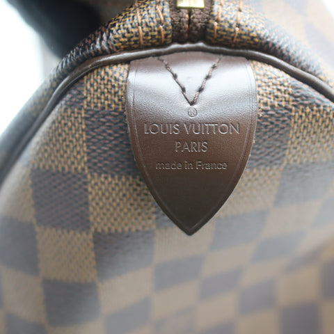 Pre-Owned #71374 Louis Vuitton Damier Ebene Speedy 30 Hand Bag N41364