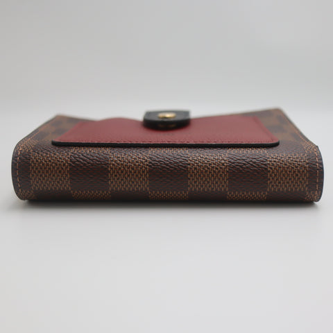 Pre-Owned #71286 Louis Vuitton Damier Ebene  Porte Foil Juliet Folded Wallet Brown N60381