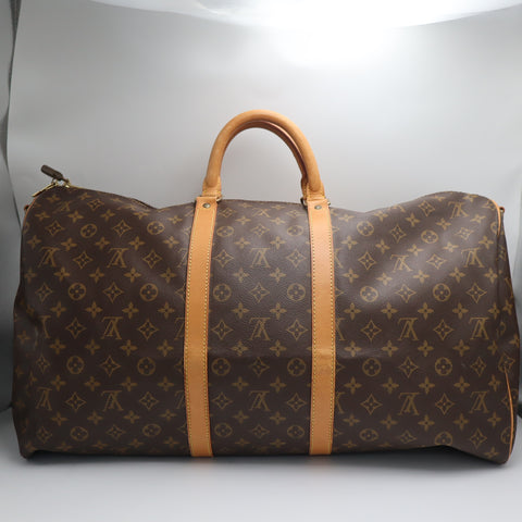 Pre-Owned #71909 Louis Vuitton Monogram Keepall Bandouliere 55 Travel Bag M41414