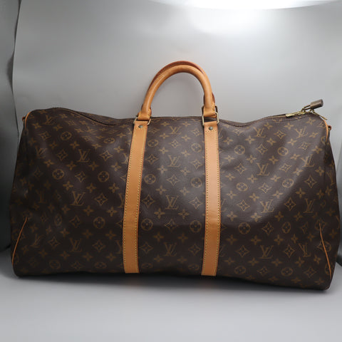 Pre-Owned #71909 Louis Vuitton Monogram Keepall Bandouliere 55 Travel Bag M41414