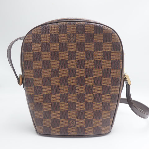 Pre-Owned #71330 Louis Vuitton Damier Ebene Ipanema PM Crossbody Shoulder Bag  Brown N51294