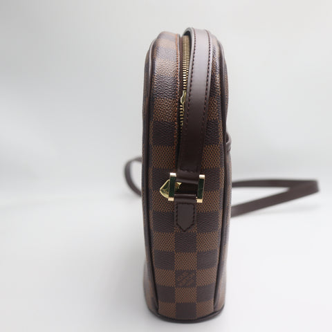 Pre-Owned #71330 Louis Vuitton Damier Ebene Ipanema PM Crossbody Shoulder Bag  Brown N51294