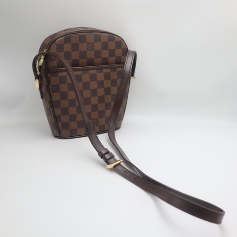 Pre-Owned #71330 Louis Vuitton Damier Ebene Ipanema PM Crossbody Shoulder Bag  Brown N51294