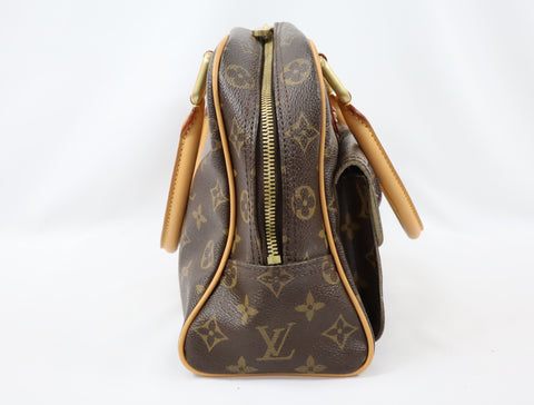 Pre-Owned #BP11271 Louis Vuitton Monogram Manhattan PM Hand Bag Brown M40026