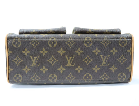Pre-Owned #BP11271 Louis Vuitton Monogram Manhattan PM Hand Bag Brown M40026