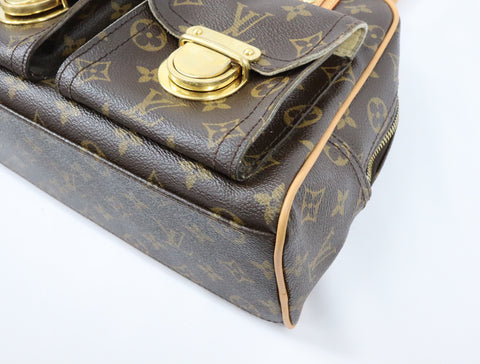 Pre-Owned #BP11271 Louis Vuitton Monogram Manhattan PM Hand Bag Brown M40026