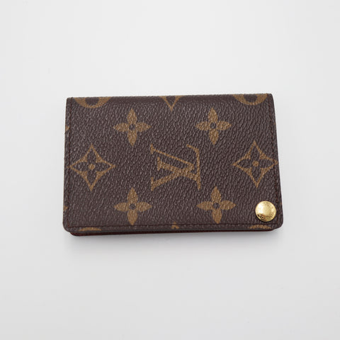 Pre-Owned #1092 Louis Vuitton Monogram Portact Credit Thoshidion Card Case canvas M60937