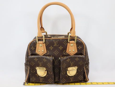 Pre-Owned #BP11282 Louis Vuitton Monogram Manhattan PM Hand Bag Brown M40026