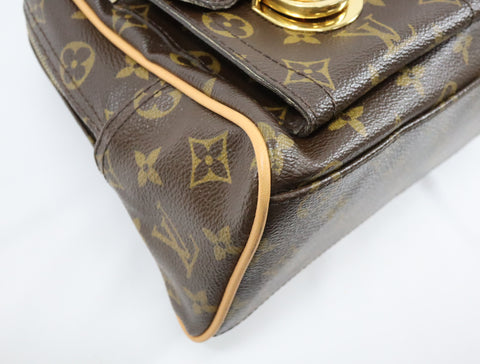 Pre-Owned #BP11282 Louis Vuitton Monogram Manhattan PM Hand Bag Brown M40026