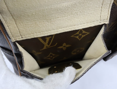 Pre-Owned #BP11282 Louis Vuitton Monogram Manhattan PM Hand Bag Brown M40026