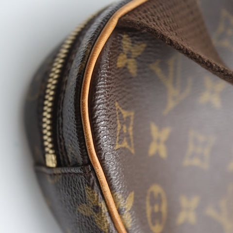 Pre-Owned #71254 Louis Vuitton Monogram Pochette Gange Waist Shoulder Crossbody Bag Brown M51870