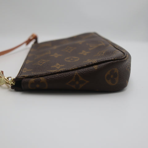 Pre-Owned #71270 Louis Vuitton Monogram Pochette Accessoires Pouch Handbag Brown M51980