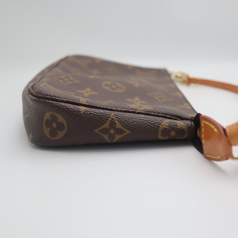 Pre-Owned #71270 Louis Vuitton Monogram Pochette Accessoires Pouch Handbag Brown M51980