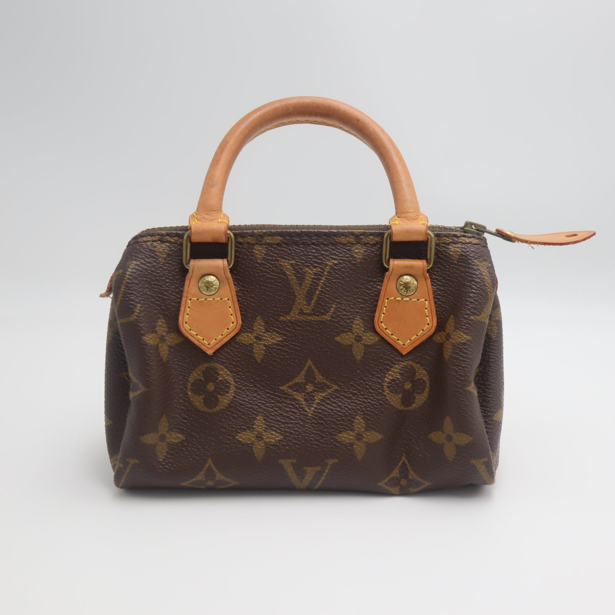 Pre-Owned #71261 Louis Vuitton Monogram Mini Speedy Hand Bag Vintage Brown M41534