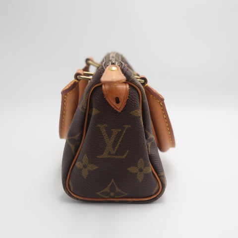 Pre-Owned #71261 Louis Vuitton Monogram Mini Speedy Hand Bag Vintage Brown M41534