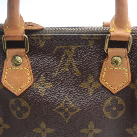 Pre-Owned #71261 Louis Vuitton Monogram Mini Speedy Hand Bag Vintage Brown M41534