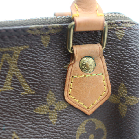 Pre-Owned #71261 Louis Vuitton Monogram Mini Speedy Hand Bag Vintage Brown M41534